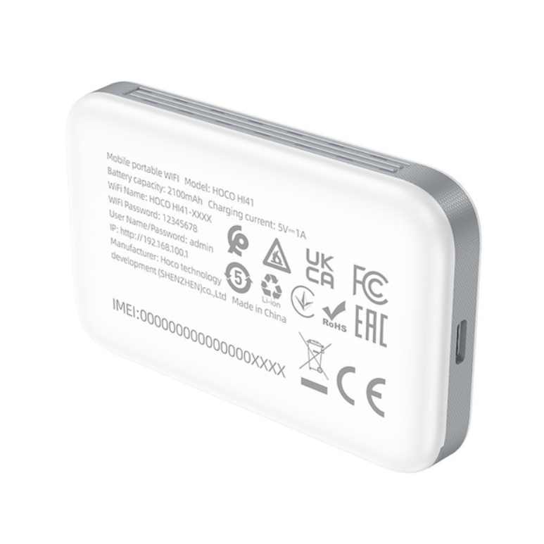 Модем портативний WiFi роутер 4G HOCO HI41 150Mbps 2100mAh - фото 2 Модем портативний WiFi роутер 4G HOCO HI41 150Mbps 2100mAh - фото 2