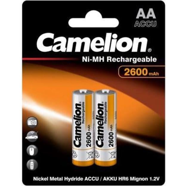 Батарейки Camelion AA/R06 1,2V Ni-Mh 2600 mAh 2 шт. (29769264)