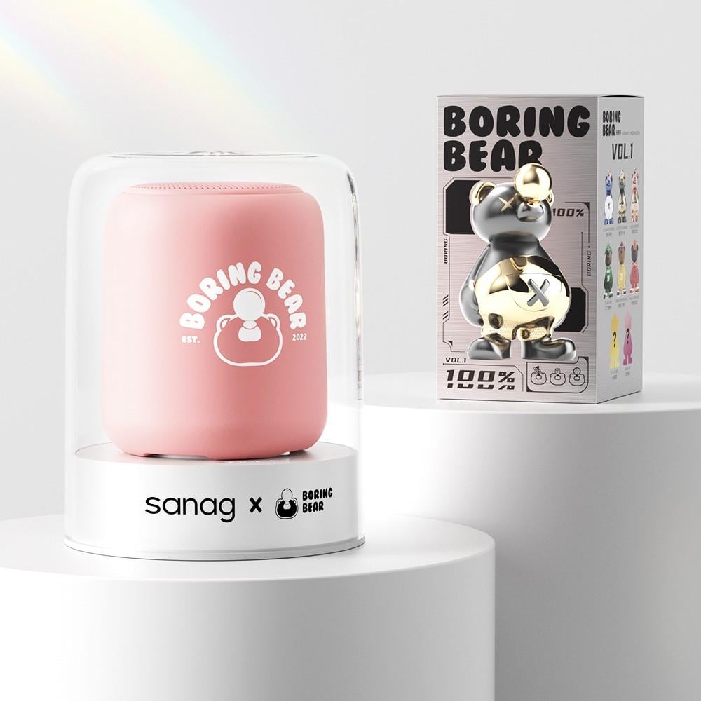 Колонка дитяча Sanag X6S Bluetooth з мікрофоном та іграшкою Рожевий (26389414)