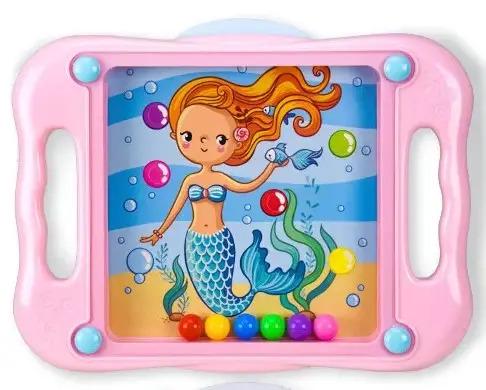 Игрушка для малыша Bambi Логика -баланс 10 сменных карточек Розовый (MY8805)