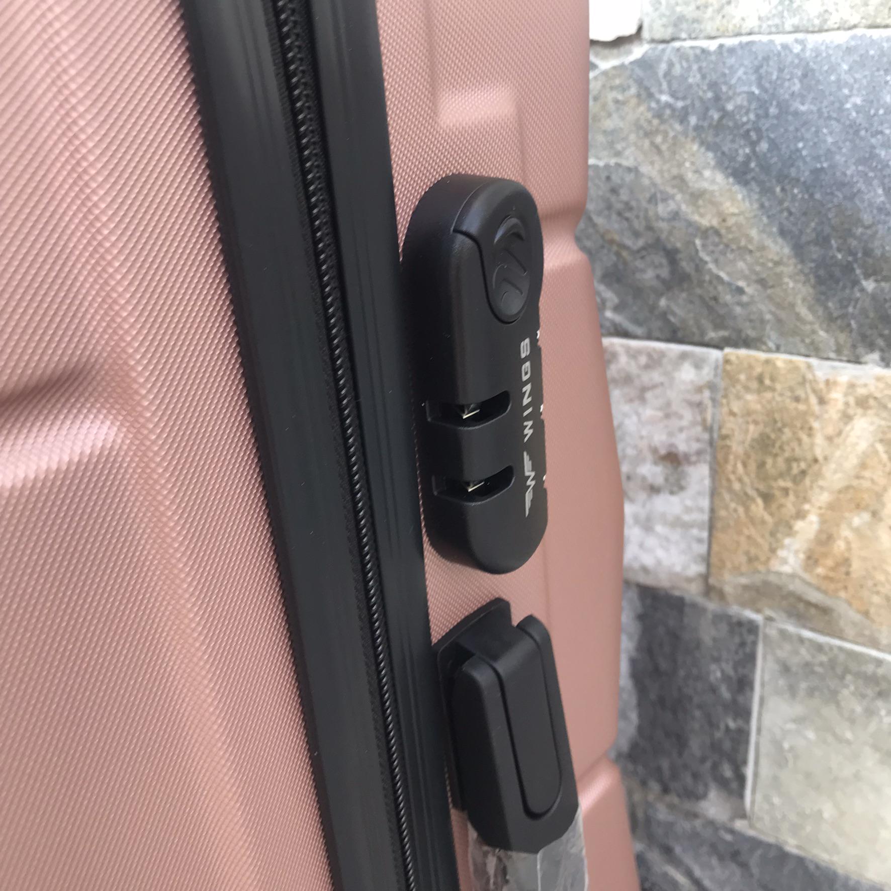 Валіза дорожня Wings 147 з полікарбонату М 65х43х26 см Рожеве золото (10880620) - фото 5