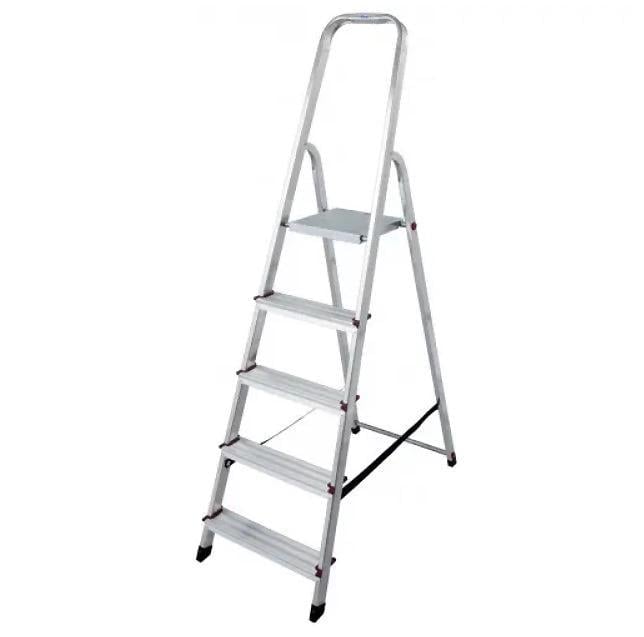 Стремянка алюминиевая Krause Corda 000729 5 ступеней односторонняя расставная (22878)