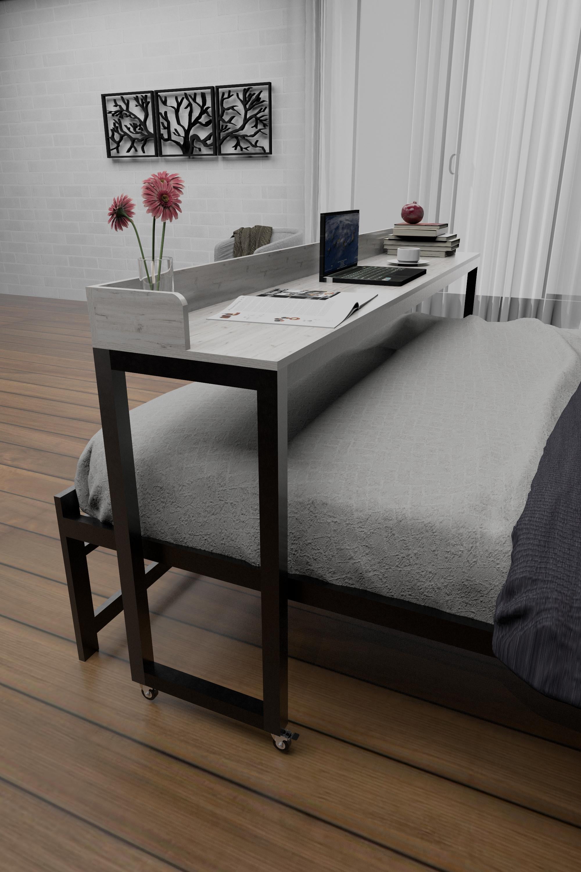 Стол надкроватный консольный EcoLoft Торино DSP-1255-2 в стиле лофт Дуб Кортона (DSP-1255-2)