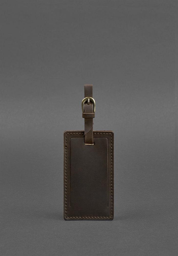 Бирка кожаная для багажа 3.0 Crazy Horse Темно-коричневый (A-026884)