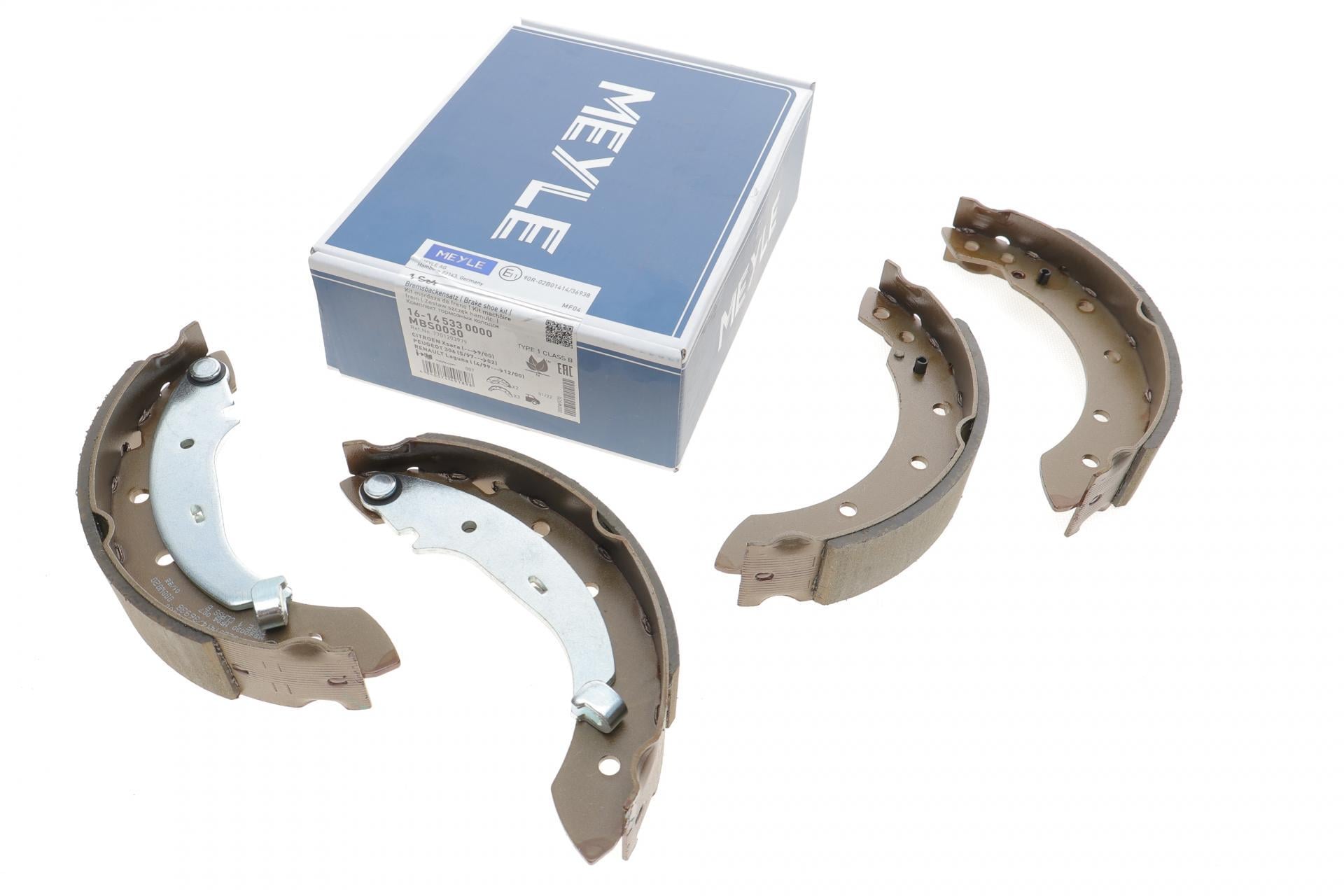 Колодки тормозные задние Meyle для Peugeot 106/206/306/Renault Clio/Laguna барабанные 203x39 мм Lucas (16-14 533 0000)
