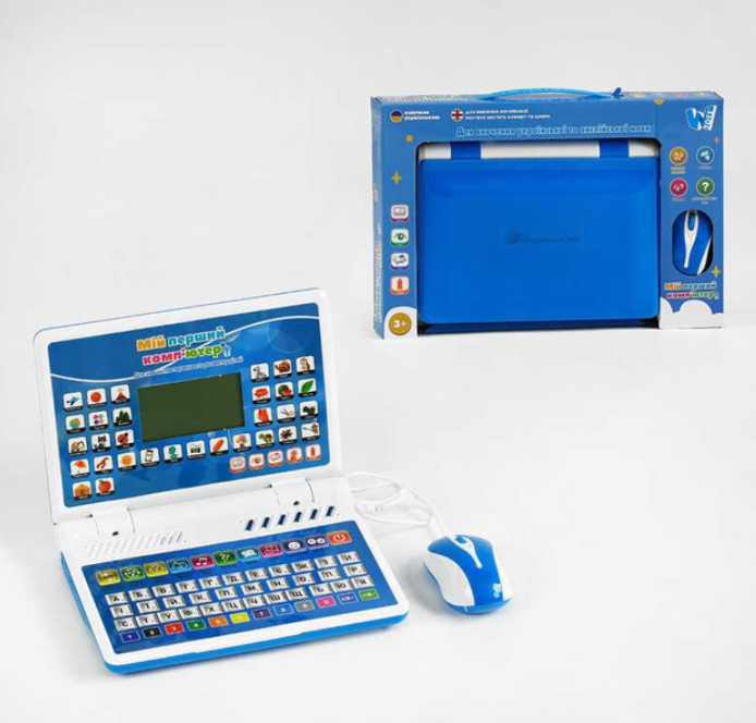 Ноутбук детский развивающий учебный WToys TK-36908 украинский и английский язык/азбука/загадки/сказки/песни/скороговорки