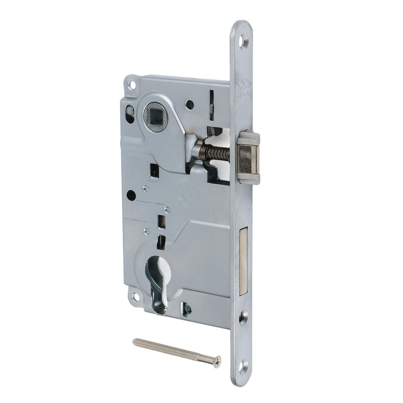 Замок врезной AGB Centro PZ 85/50 мм Хром матовый (B01025.50.34) - фото 1 Замок врезной AGB Centro PZ 85/50 мм Хром матовый (B01025.50.34) - фото 1