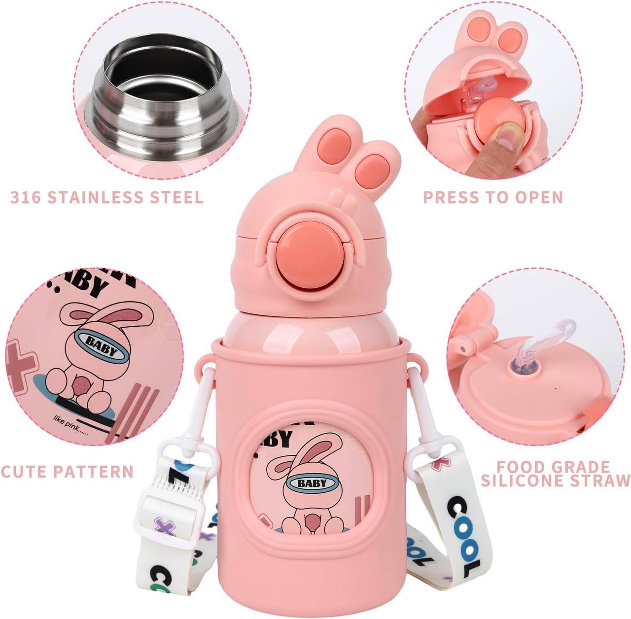 Термос детский Зайчик 500 мл Розовый (513f7b02) - фото 2 Термос детский Зайчик 500 мл Розовый (513f7b02) - фото 2