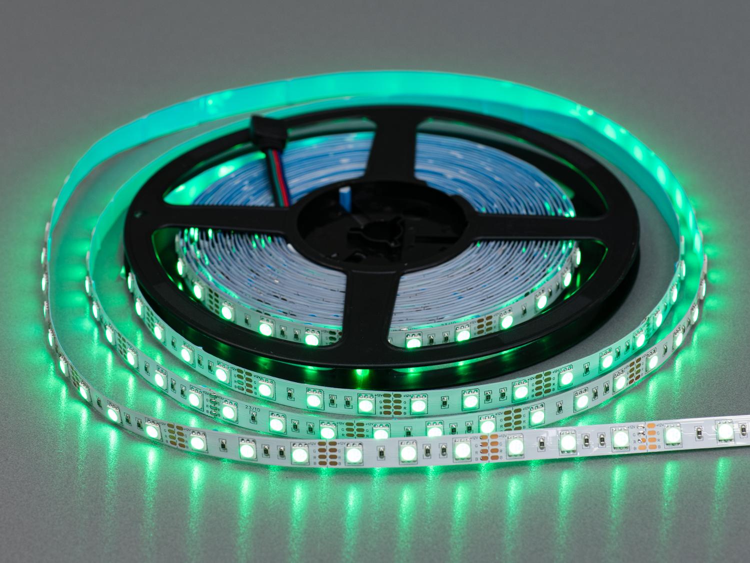 Светодиодная лента 12 В 60 диодов на метр 10 мм RGB (N12-5050-60-RGB-20-10) Светодиодная лента 12 В 60 диодов на метр 10 мм RGB (N12-5050-60-RGB-20-10)