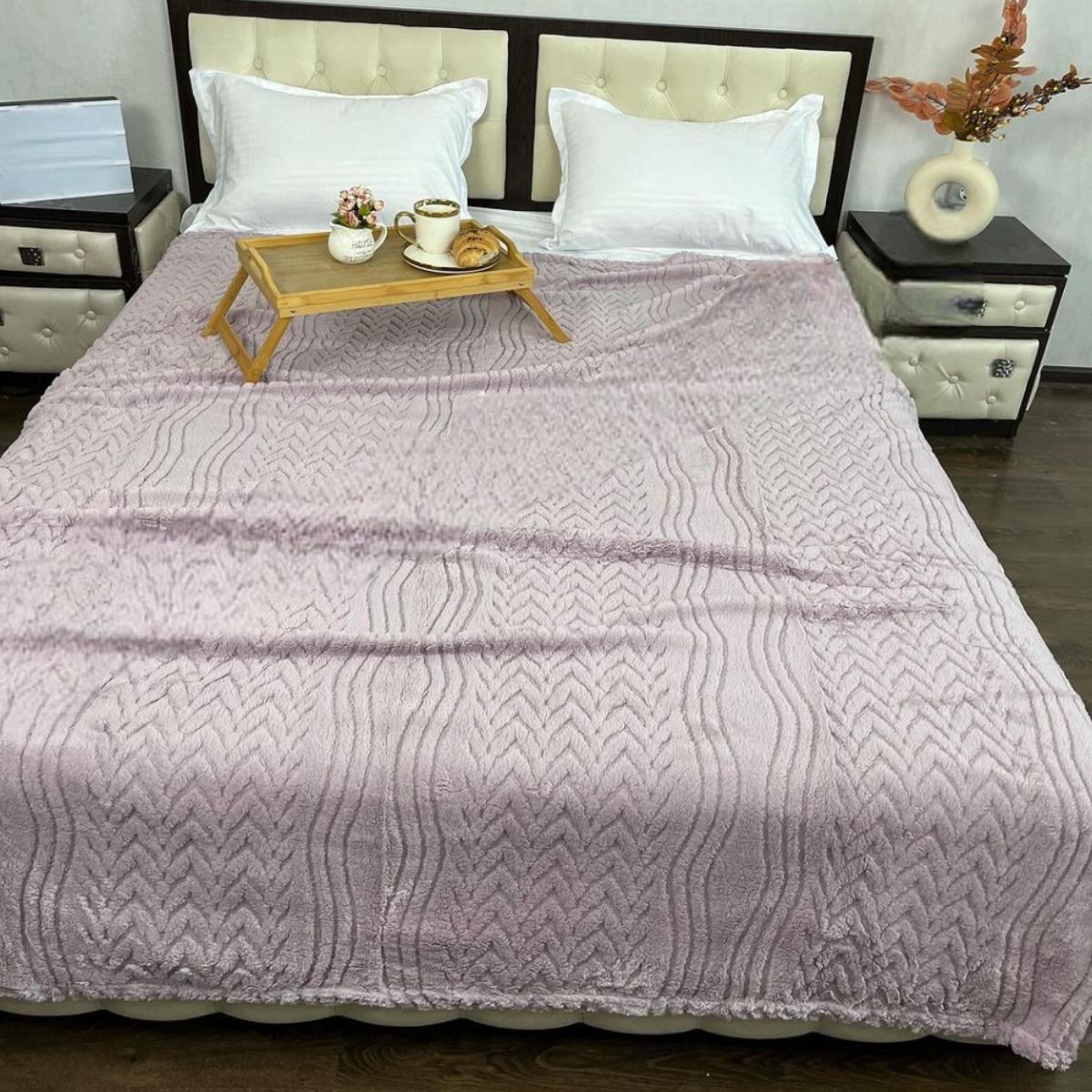 Плед пушистый Koloco Зигзаг Волны евро 200х230 см Сиреневый (38526) Плед пушистый Koloco Зигзаг Волны евро 200х230 см Сиреневый (38526)