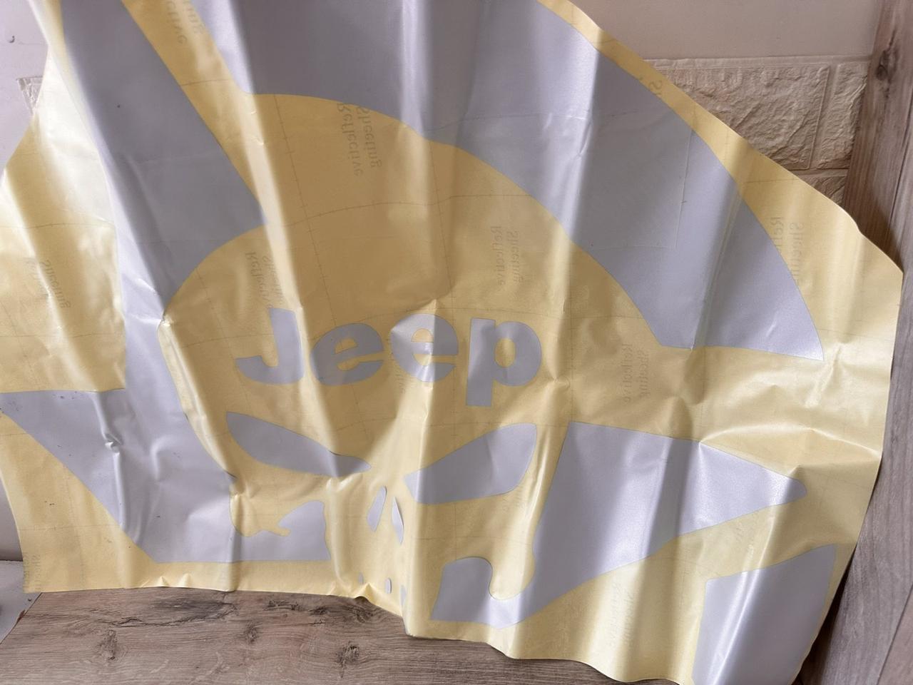 Наклейка виниловая на авто Jeep наклейки на кузов Серебристый (KG-9227)