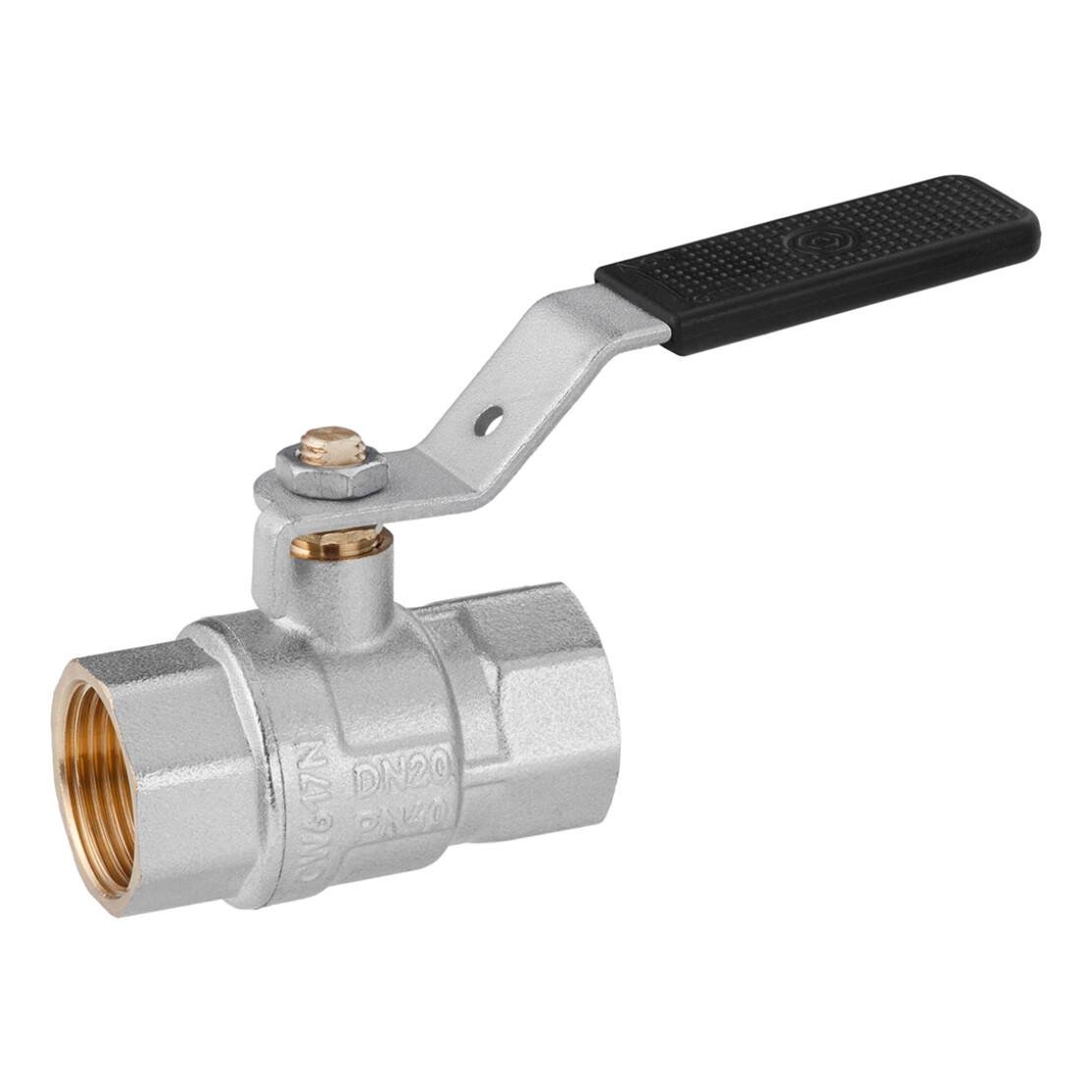 Кран кульовий Kroner ВВ PN40 3/4" ручка/нікельований (CV033216)