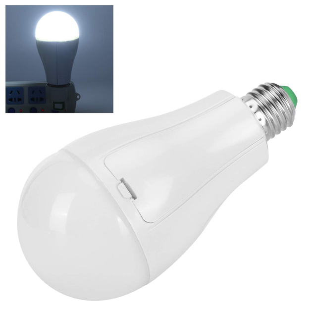 Лампа цоколь на двух аккумуляторах 18650 LED 20W E27 - фото 4