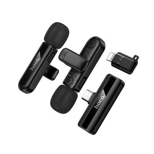 Мікрофон Hoco L20A Fair dual-mic wireless iP/Type-C Чорний (2845156064)