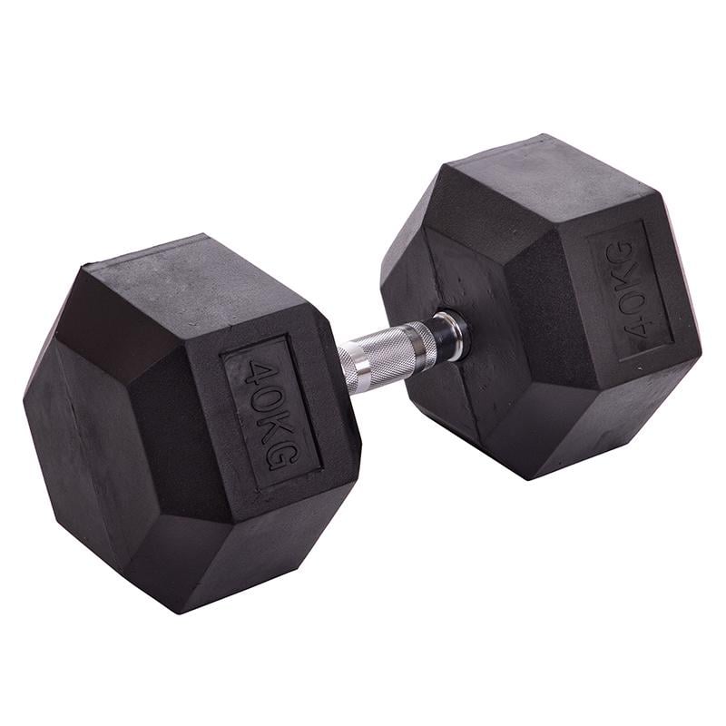 Гантель цельная TA-2679 шестигранная 40 кг Черный (56363153)