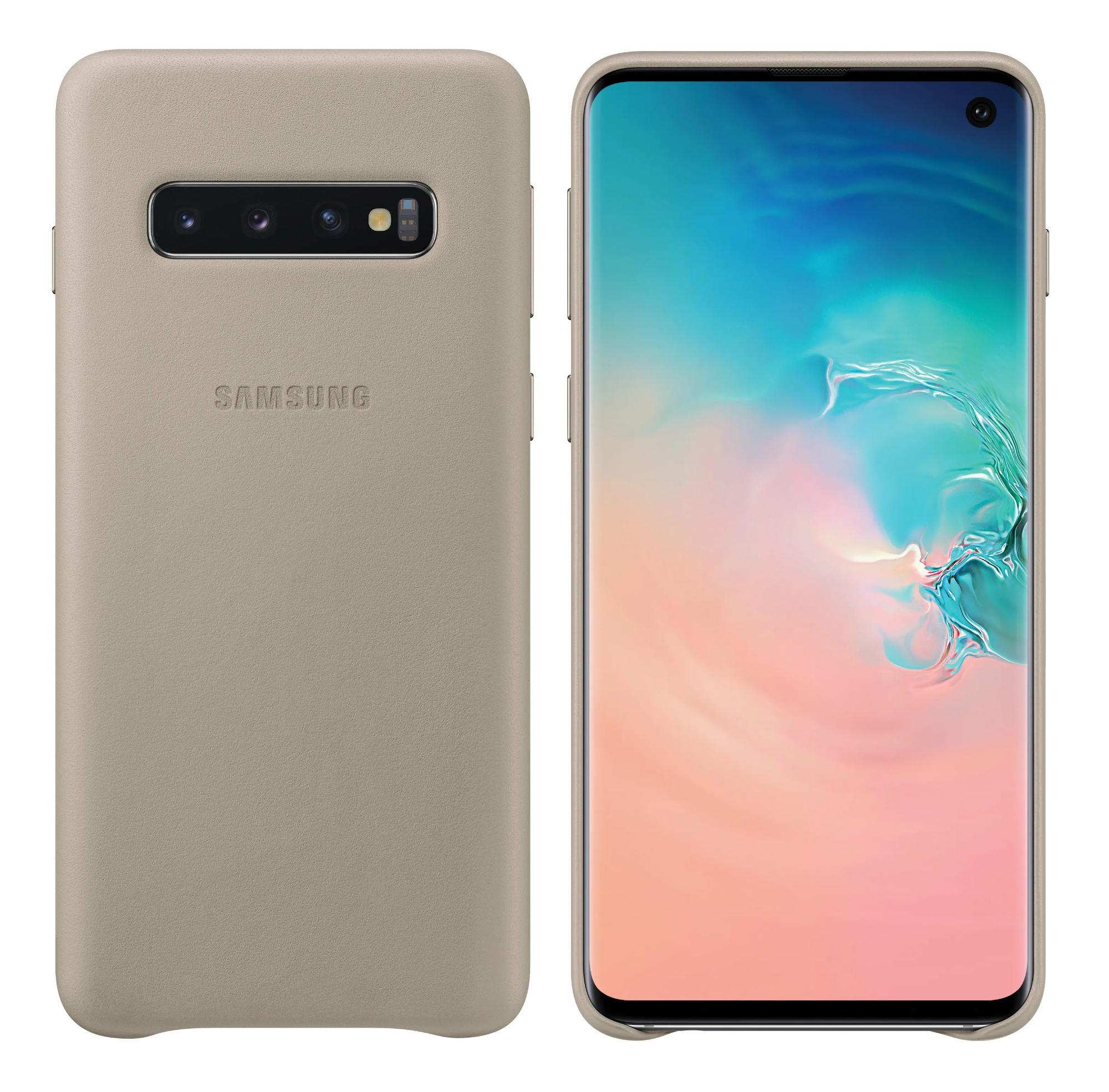 Чехол кожаный противоударный Official Leather Cover EF-VG975LJEGRU для Samsung Galaxy S10 Plus (6,4") Gray (6221523)