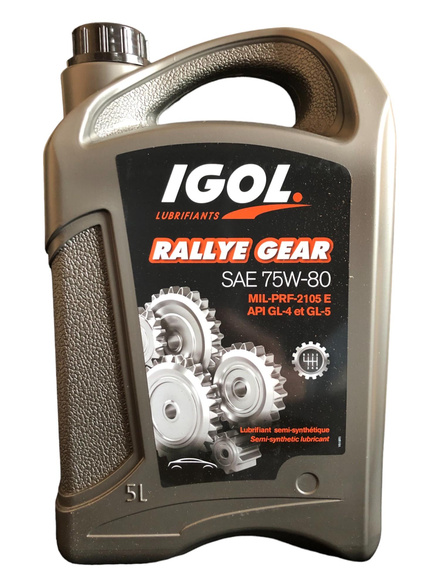 Трансмісійне мастило IGOL RALLYE GEAR 75W-80 5 л (RALGE75W805L)