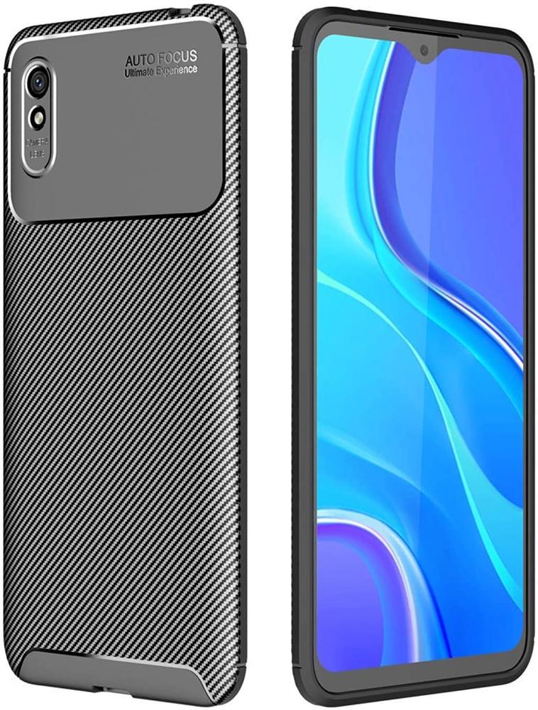 Чохол накладка Auto Focus Carbon для Xiaomi Redmi 9A Black (20070-2B)