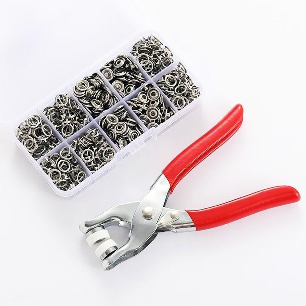 Набор инструментов и аксессуаров для установки люверсов/кнопок/заклепок на одежду и вещи (14585673)