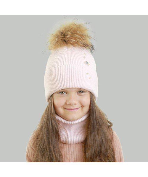 Шапка детская Elf Мириам р. 56 Пудровый (OK001563)