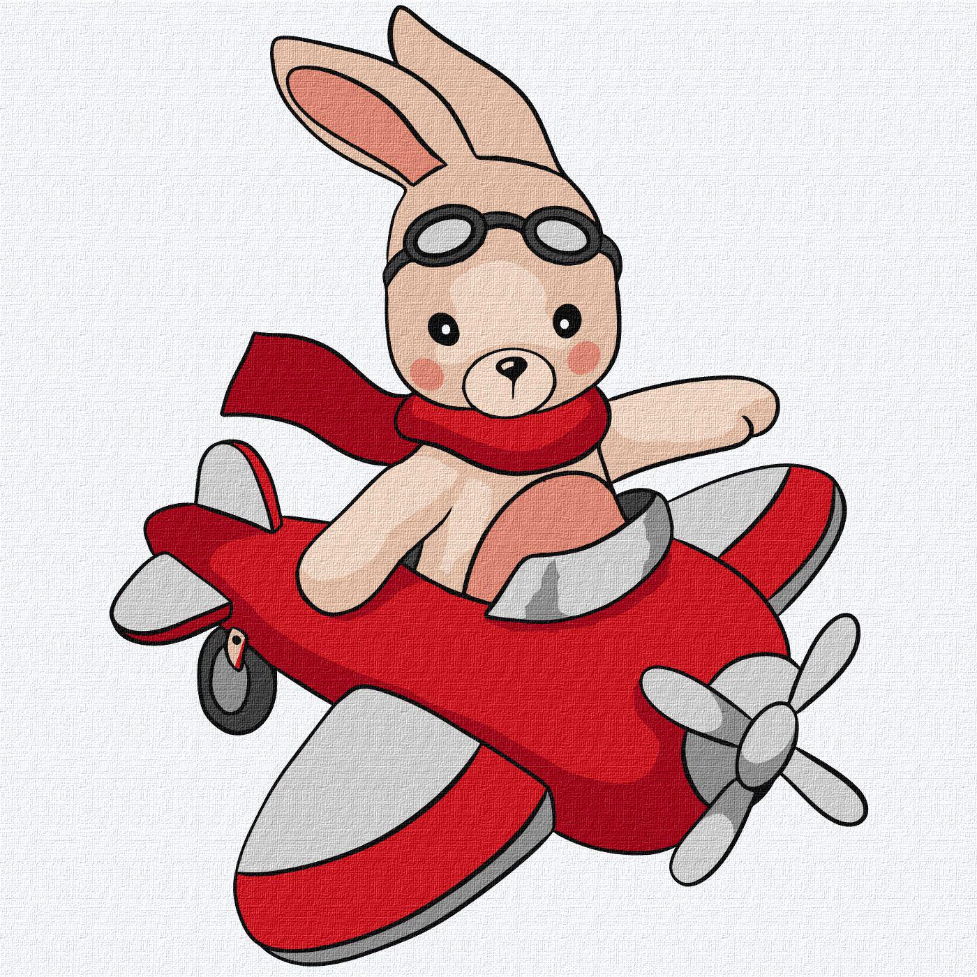 Картина по номерам Идейка Маленький пилот 25x25 см (Id-KHO6156)