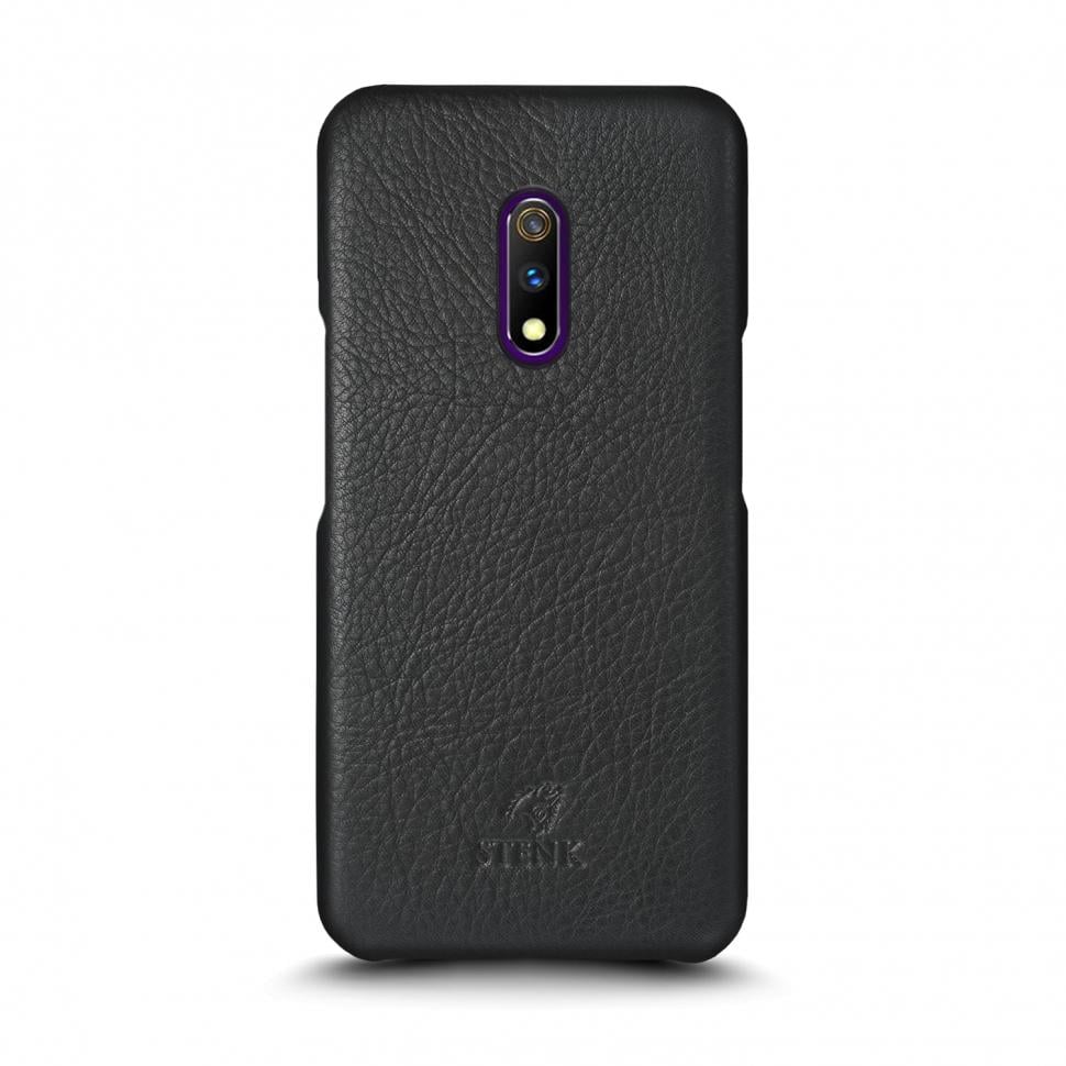 Кожаная накладка Stenk Cover для Realme X Черный (69398)