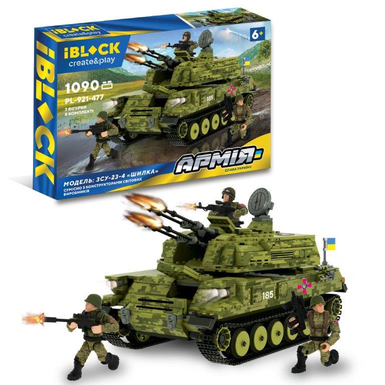Конструктор Iblock ЗСУ-23-4 Шилка 1090 деталей (DN- PL-921-477)