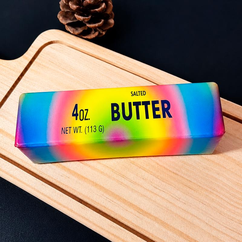 Іграшка антистрес для дітей Butter Squishy Масло Райдужний сквіш 13 см (EPC16032M)