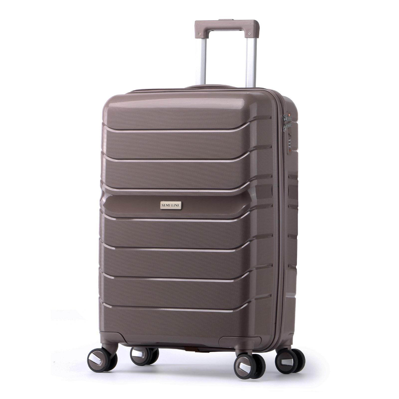 Валіза компактний SEMI LINE 20" поліпропілен Коричневий