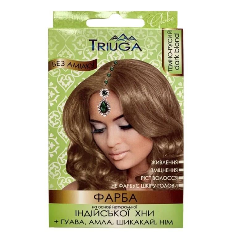 Фарба для волосся на основі хни TRIUGA Темно-русявий 25 г