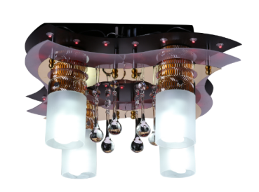 Люстра світлодіодна Sirius N 8256-4 BK+GD (000014888)