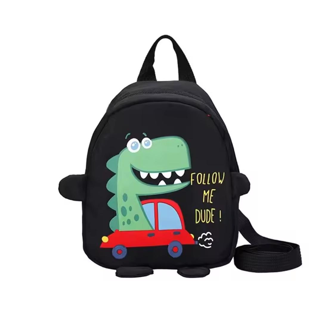 Рюкзак дитячий з принтом динозавра 20х15х12 см Чорний