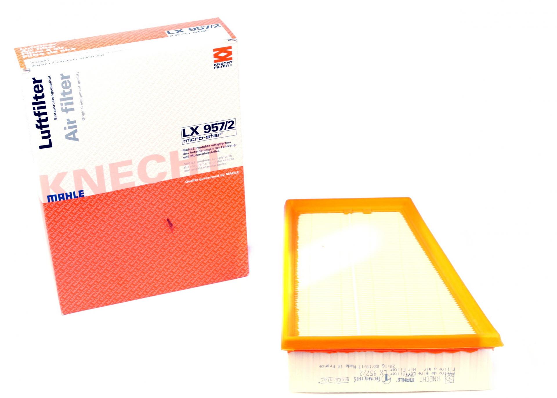 Фільтр повітряний KNECHT для Renault Kangoo 1,5dCi 08- (LX 957/2)