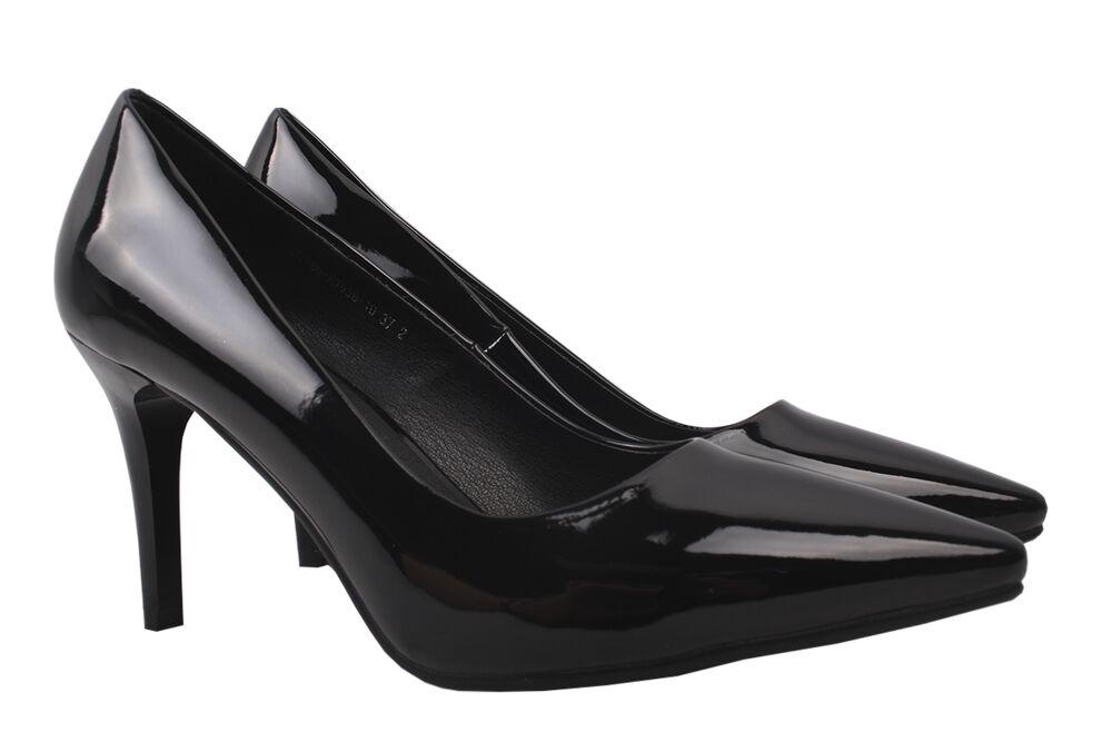 Туфли Liici на шпильке женские из эко-лака р. 39 Черный (35-9DT)