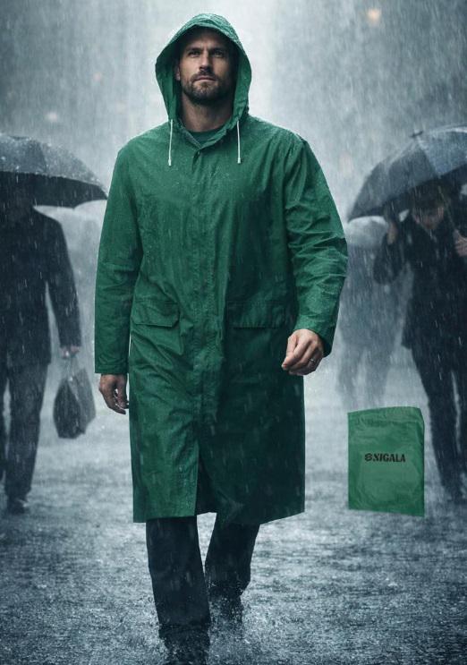 Плащ дождевик SIGMA Storm от дождя с чехлом водонепроницаемый непромокаемый XL р. 52-54 Зеленый Плащ дождевик SIGMA Storm от дождя с чехлом водонепроницаемый непромокаемый XL р. 52-54 Зеленый