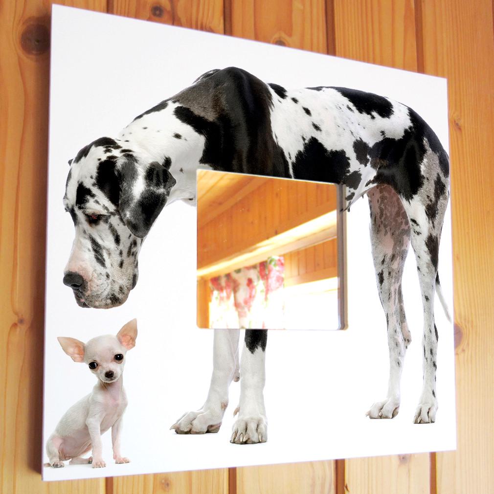 Зеркало декоративное Далматинец и Чихуахуа 260х260 мм (M03739)