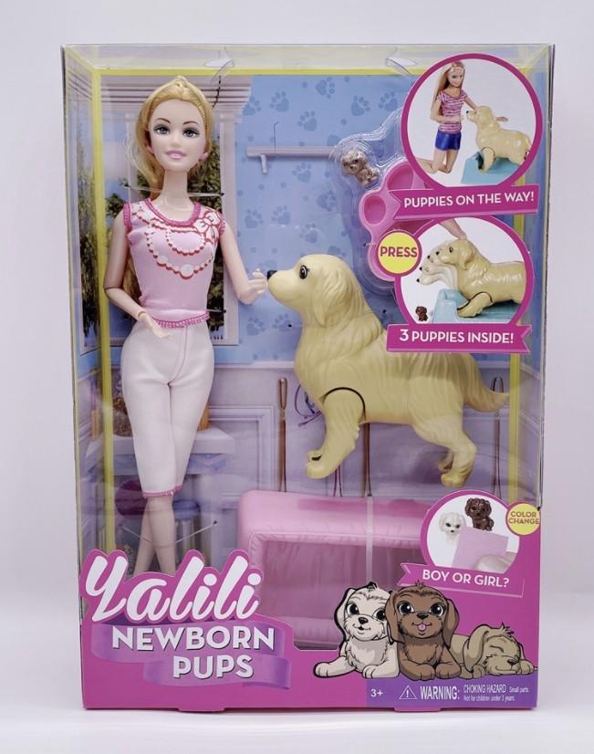 Кукла Yalili Newborn pops с беременной собакой