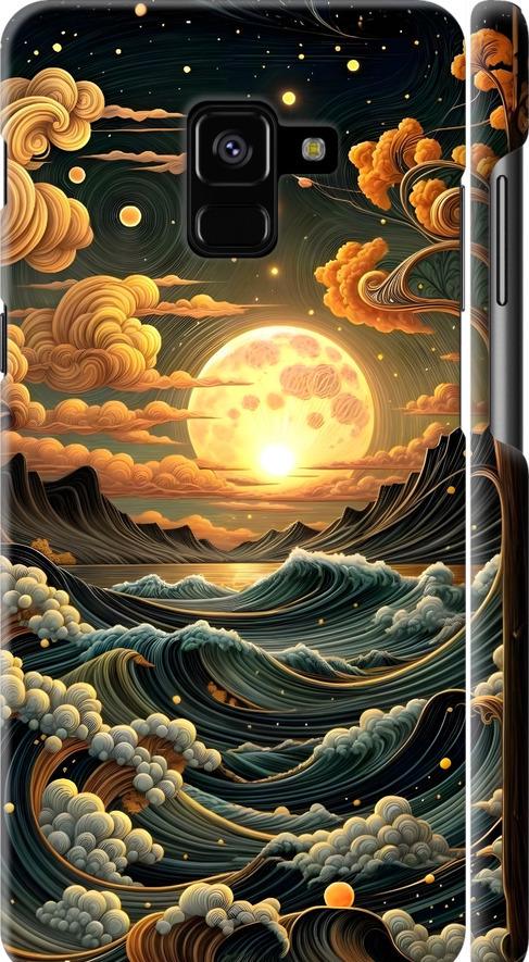 Чехол на Samsung Galaxy A8 Plus 2018 A730F Арт волны (6332m-1345-42517)