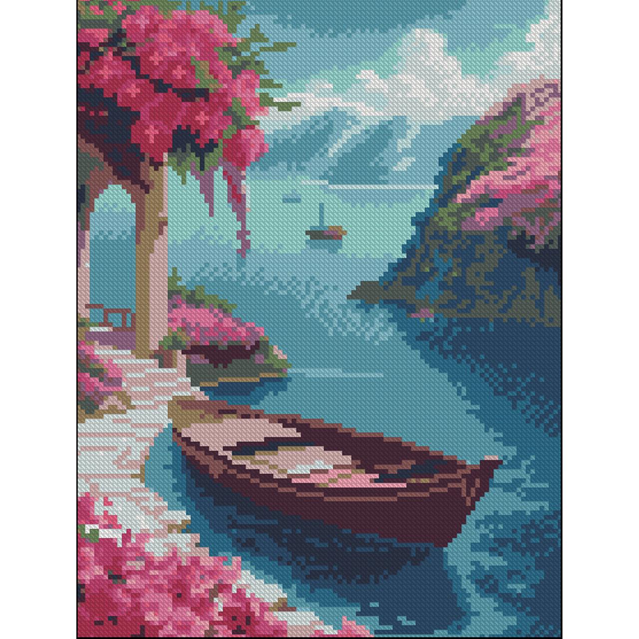 Алмазная мозаика Strateg Весеннее спокойствие без подрамника 30х40 см (ZAV3040-7)