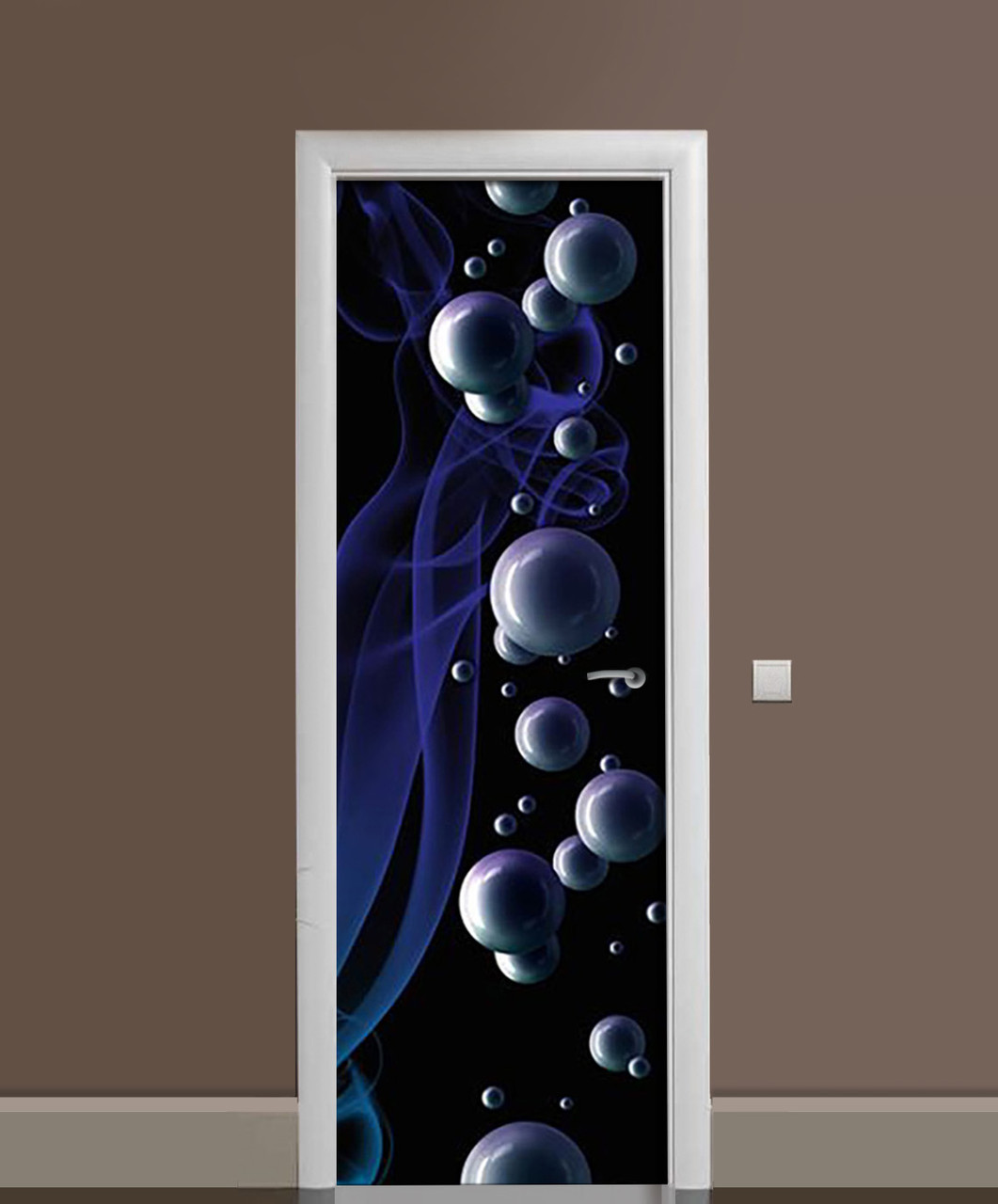 Наклейка 3D на двери Zatarga Пузырьки дыма 650х2000 мм (1323448082)