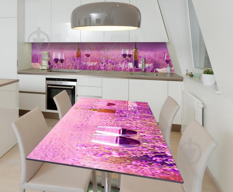 Наклейка виниловая на стол Zatarga  "Лавандовое вино"  600х1200 мм