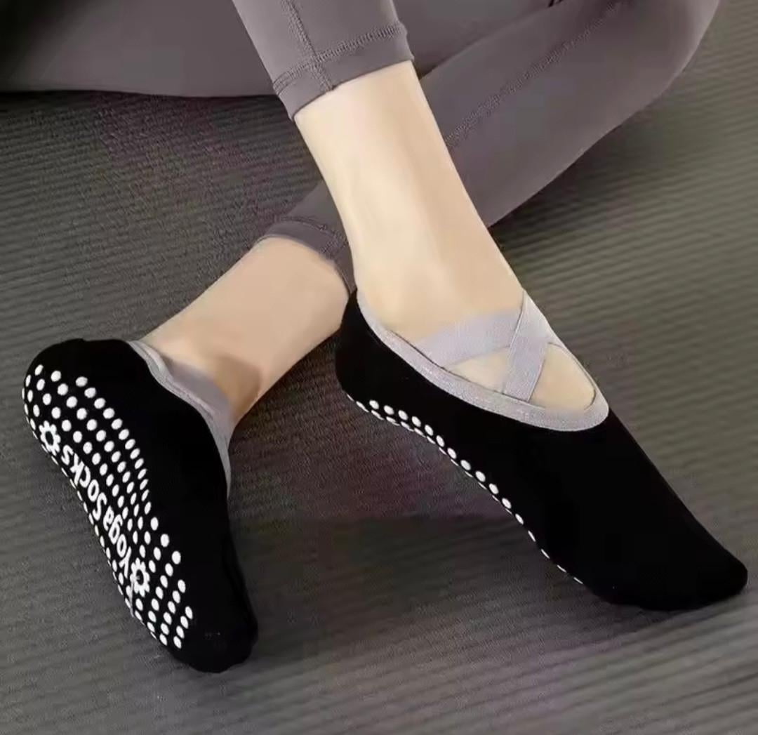 Носки женские для йоги и спорта р. 36-40 Черный (2496103242)