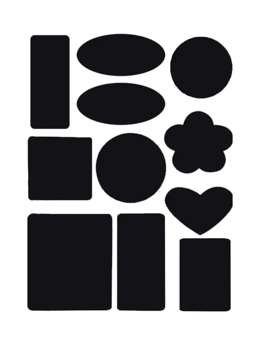 Наклейка фигурная для ремонта одежды/самоклеящиеся нашивки Черный (70381)