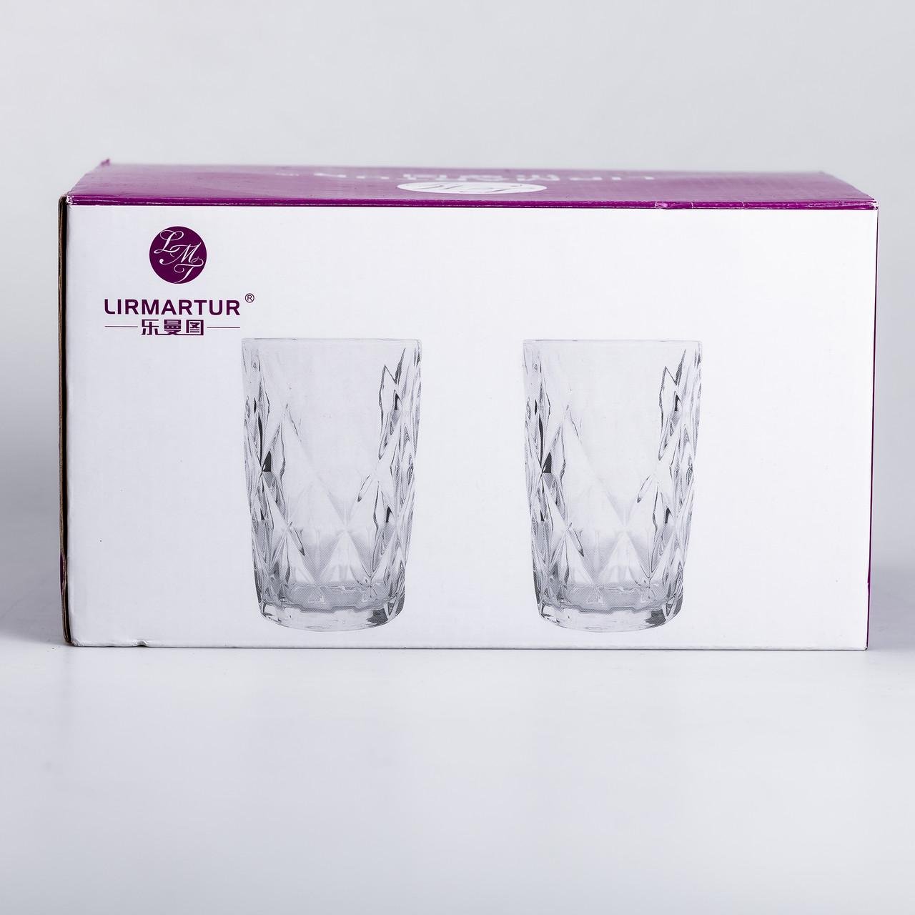 Набір склянок Lirmartur гранованих 6 шт. по 400 мл (HP-YH-63) - фото 6 Набір склянок Lirmartur гранованих 6 шт. по 400 мл (HP-YH-63) - фото 6
