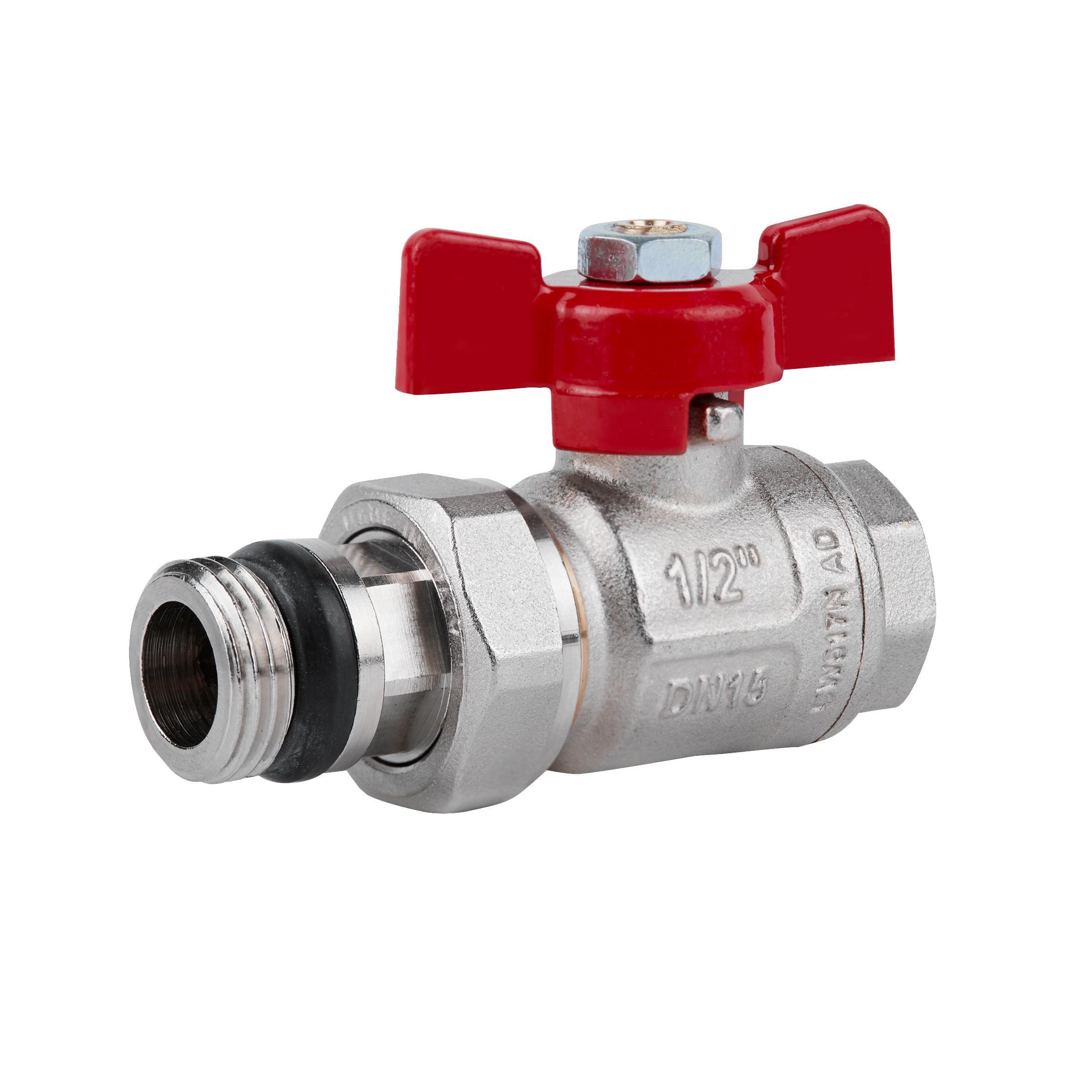 Кран шаровой Icma Американка 1/2" с антипротечкой прямой №348 (15524) Кран шаровой Icma Американка 1/2" с антипротечкой прямой №348 (15524)