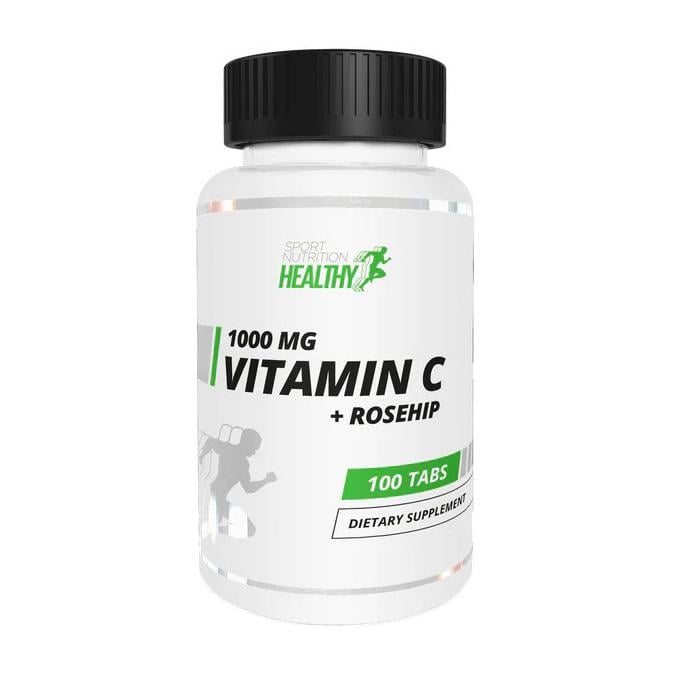 Витамин C с шиповником Healthy by MST Vitamin C 1000 + Rosehip 100 табл.