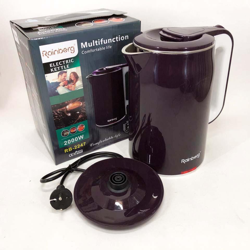 Электрочайник Rainberg RB-2247 2000 Вт 2 л Баклажан (ws67737) - фото 3