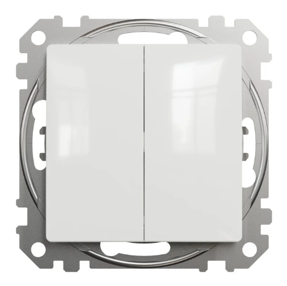 Выключатель двойной Schneider Sedna Design Белый (28431300)