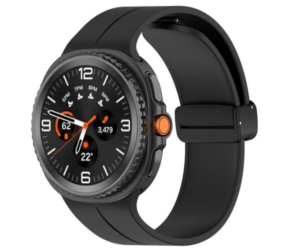 Ремешок Silicone для Samsung Galaxy Watch8/Watch8 Classic с магнитной защелкой Черный Ремешок Silicone для Samsung Galaxy Watch8/Watch8 Classic с магнитной защелкой Черный
