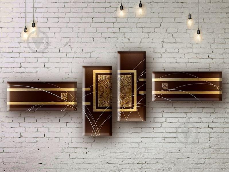 Модульная картина акрилом абстракция ArtStar MHM17_4_057 размер 70 х 160 см